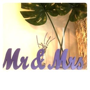 Mr. & Mrs. wood wedding sign